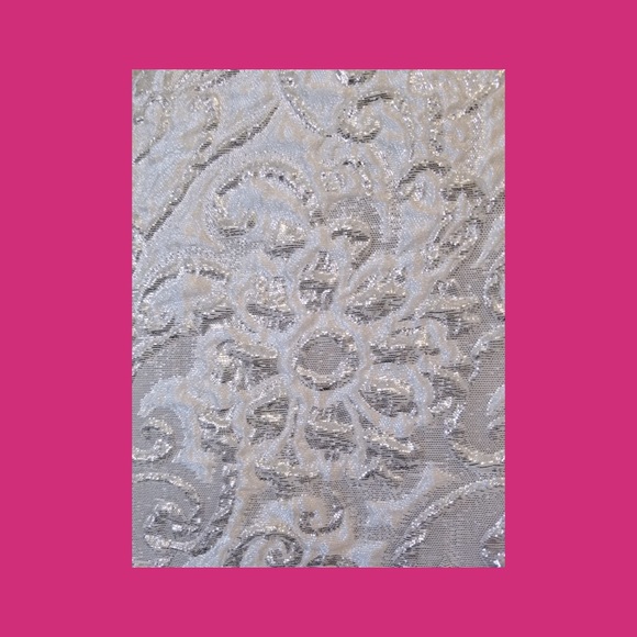 Vintage MOD 60s Ultra Glittery Glam Silver Metallic Lurex Maxi Party Dress - Picture 6 of 11